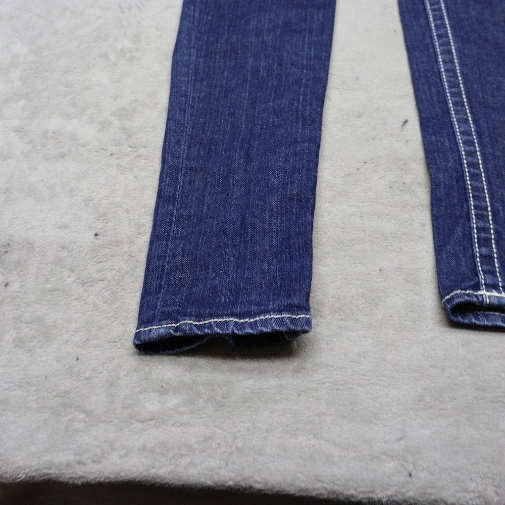 True Religion Jeans Womens 26x35 Dark Wash Low Rise Skinny USA Made Y2K VTG